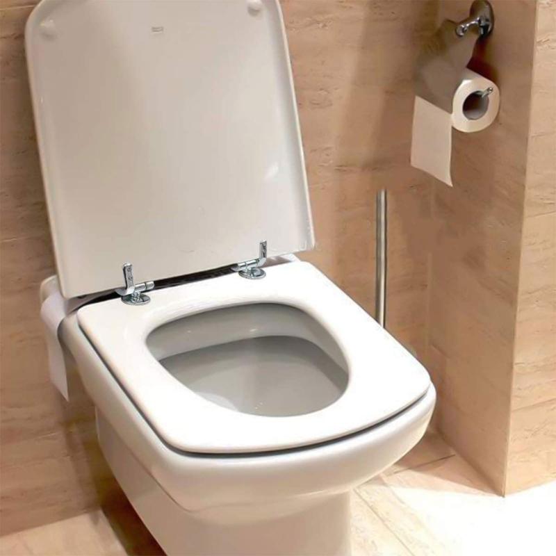 Toilet Seats Hinge Zincs Alloy Tightening Toilet Lid Hinge Bathroom Hardware Toilet Replacement Part Easy To Install