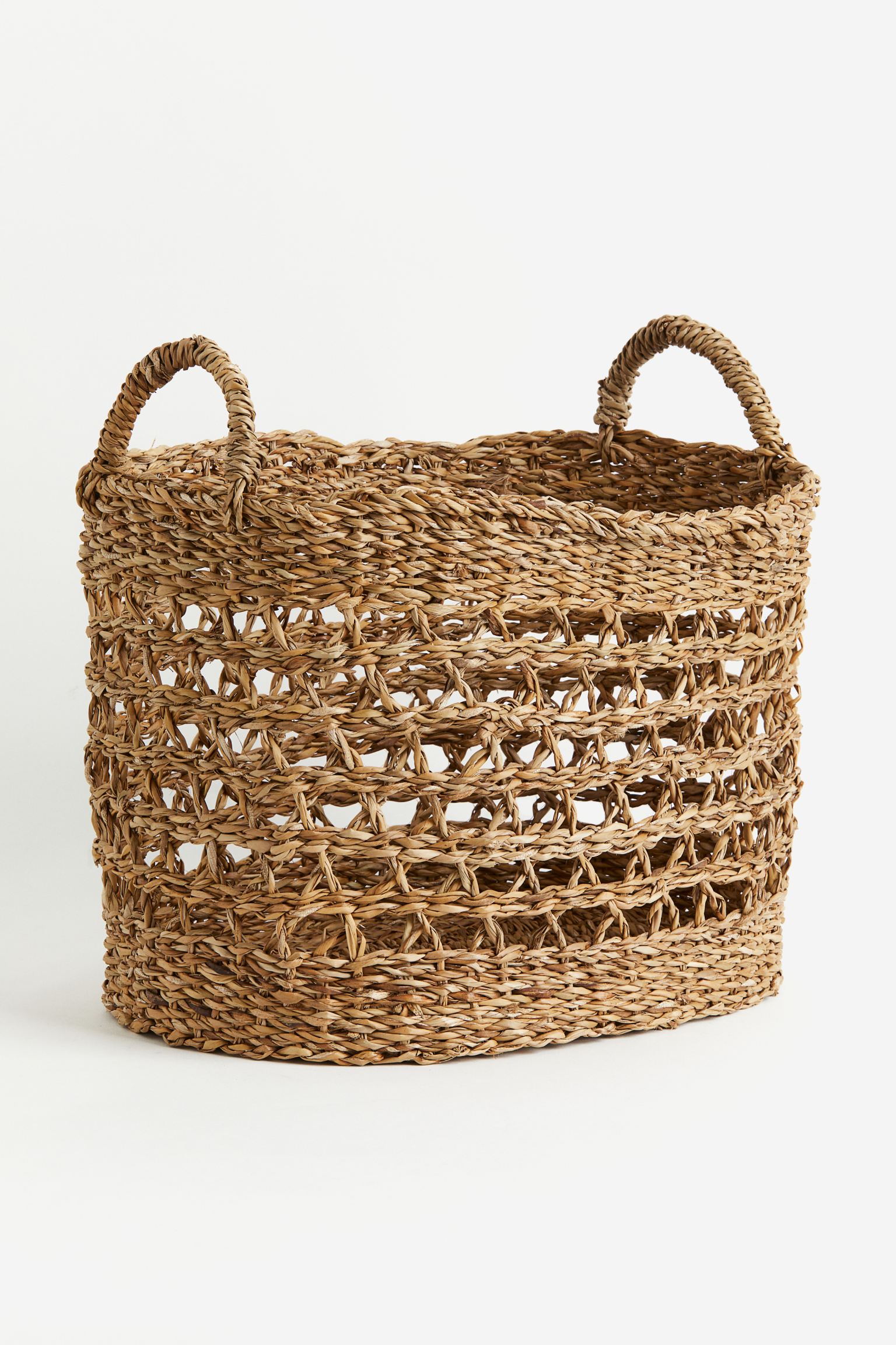 

Braided seagrass basket