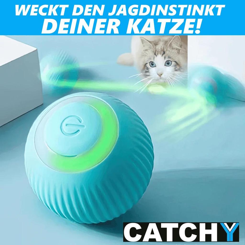 CATCHY Elektryczna zabawka dla kota Interaktywna automatycznie tocząca się piłka do zabawy