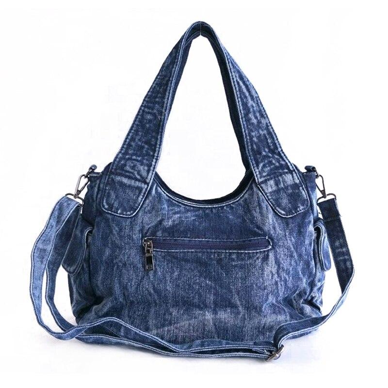 Borsa da donna alla moda Borse in denim Borse a tracolla jeans femminili Borsa a tracolla da donna in design intrecciato