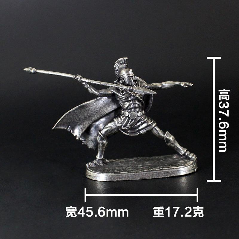 1 Stück Antike Spartaner Rom Soldaten Figuren Miniaturen Vintage Metall Soldaten Modell Statue Desktop Ornament Geschenk