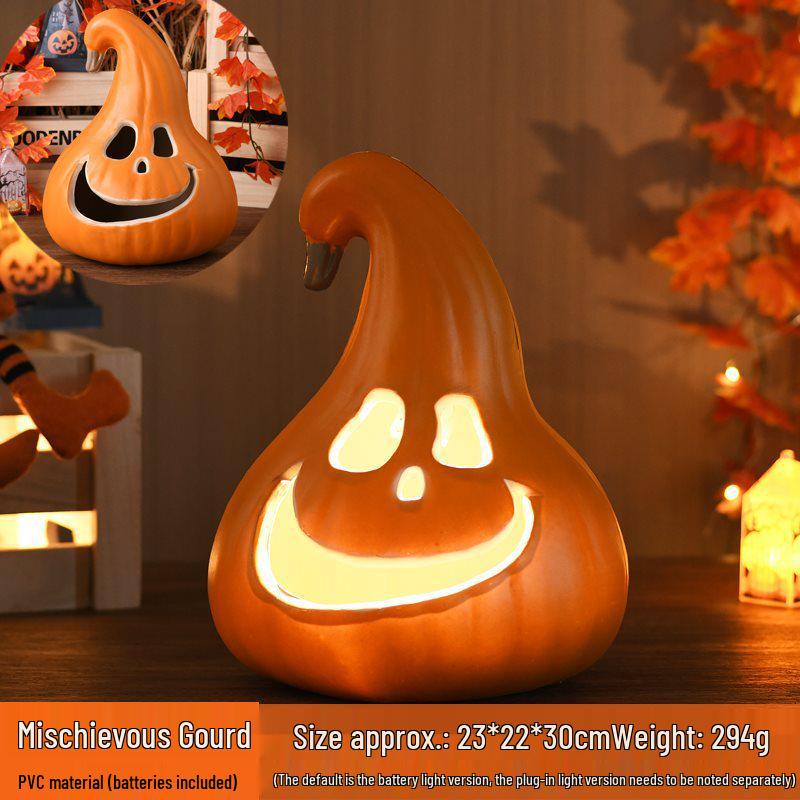 Halloween Light-Up Hollow Pumpkin Lantern for Outdoor Decor