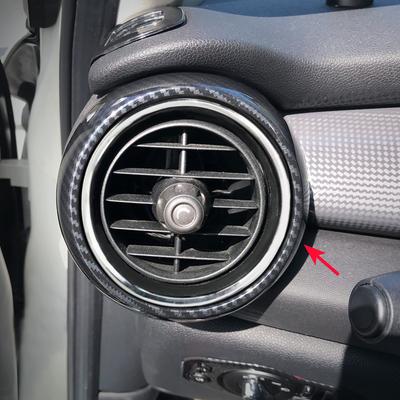 Kohlefaser-Armaturenbrett-Seiten-Entlüftungsring für Mini Cooper S One Hatch Cabrio Innen-Armaturenbrett