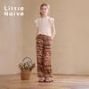 Girls' Lyocell Linen Blend Tassel Casual Long Pants