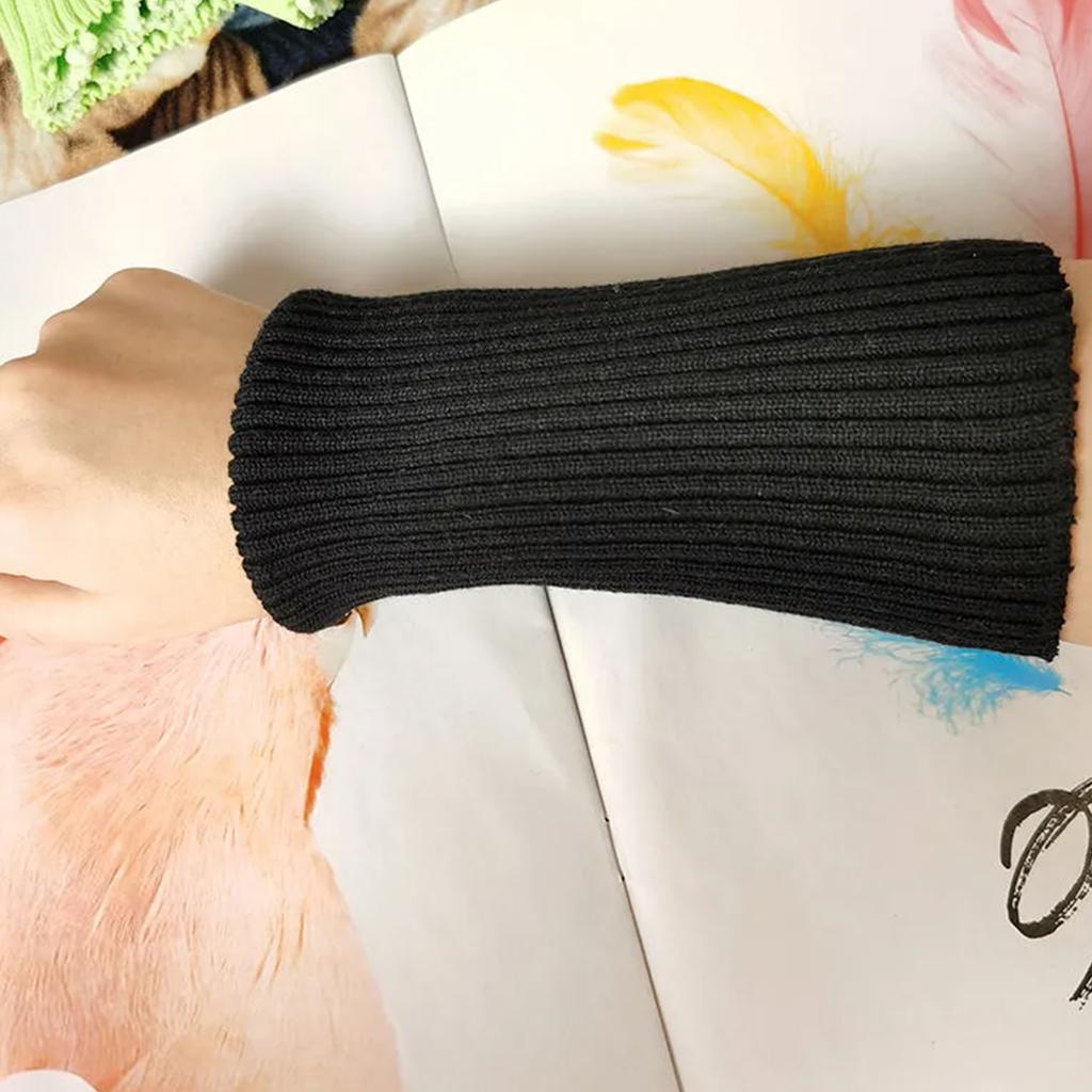 Elastische Abnehmbare Handgelenkmanschetten Leichte Gerippte Rüschenmanschetten Mehrfarbig Damen Pullover Hemd Deko Accessoire