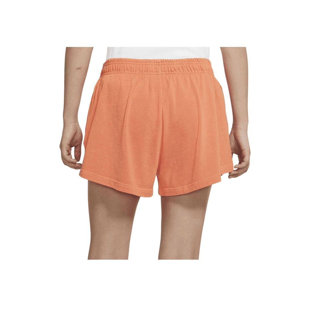 Nike Logo Print Elastic Straight Leg Shorts Women Shorts Orange CZ9858-858