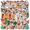 10/30/50pcs Kawaii Cartoon Christmas Stickers Santa Claus Graffiti Sticker Waterproof DIY Suitcase Guitar Phone Cute Decals Toy