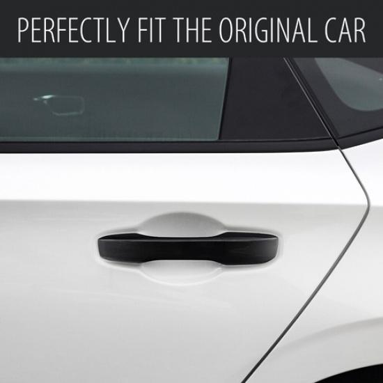For Honda Civic   2024 2025 Glossy Black Car Exterior Door Handle Cover