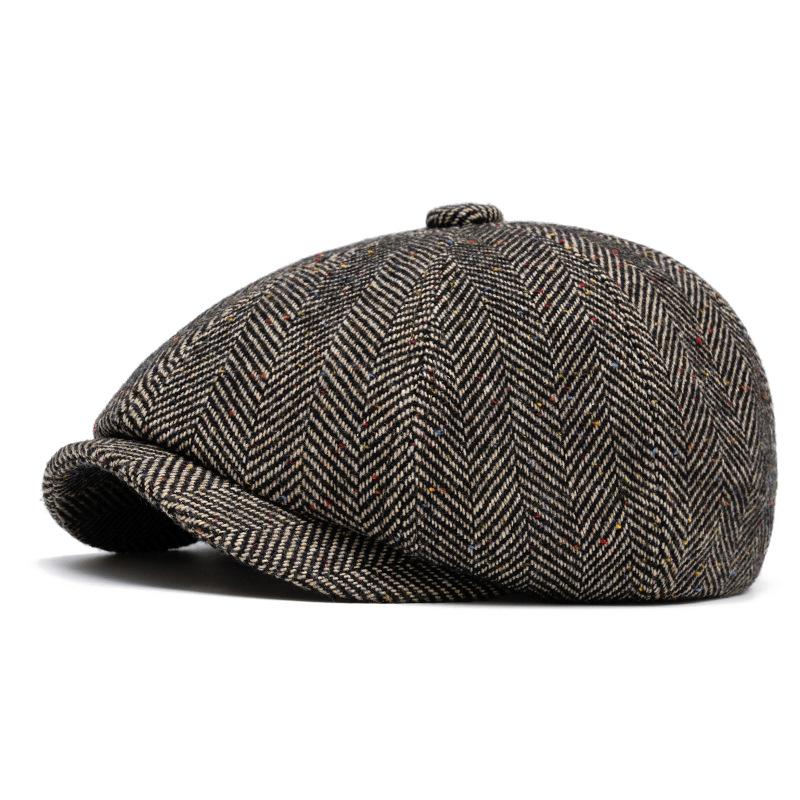 Men's Newsboy Cap British Vintage Beret Forward Cap