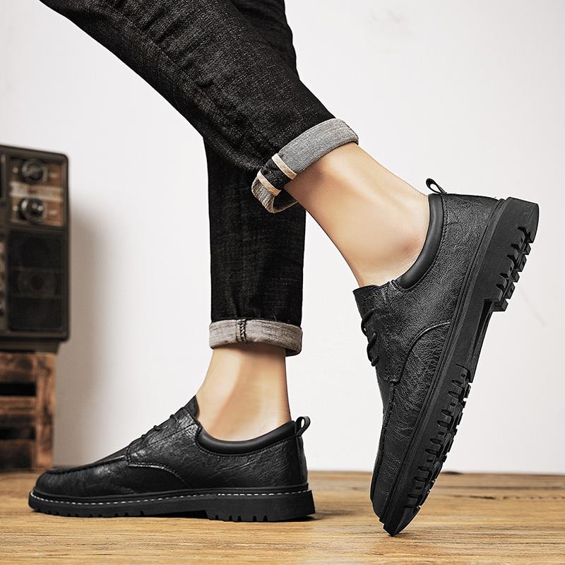 British-style Small Leather Shoes for Men Korean Style, Trendy and Versatile Business Casual Shoes, Breathable for Young People