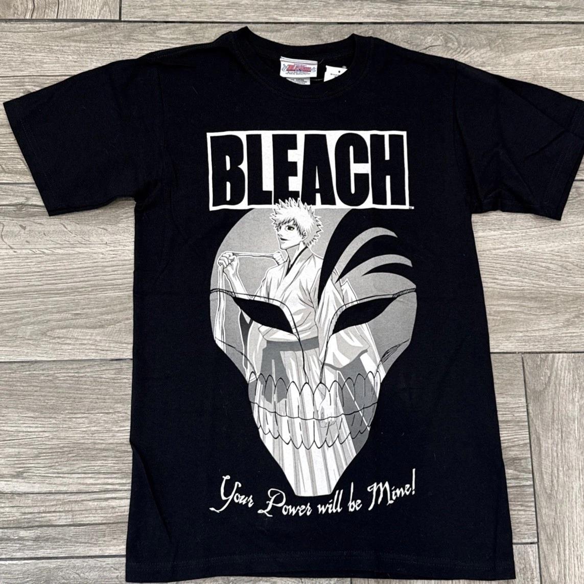 

2015 Licensed Shonen Jump Bleach Tee Manga YOUR POWER 100% Cotton T-shirt Mens Tees Top Size Small NEW 3XL
