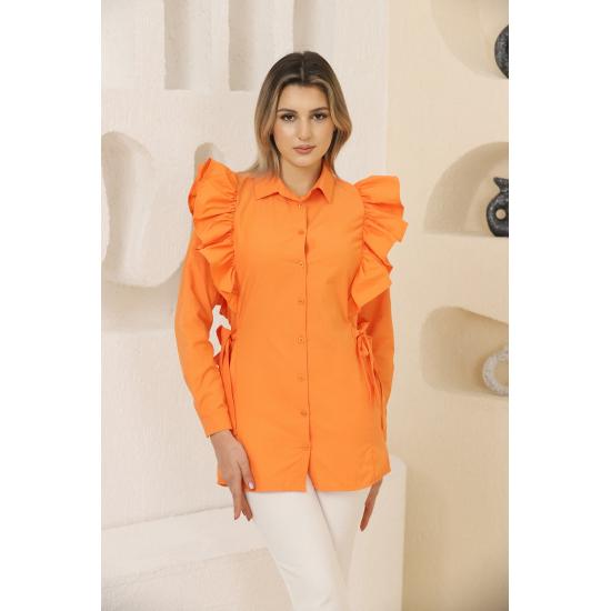 Tunica pentru damă, cu nasturi și cu volante, hijab