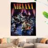 Nirvana Band Magazine Classic Anime Cartoon Tapestry Art Science Fiction Room Home Decor Wall Hanging Home Decor
