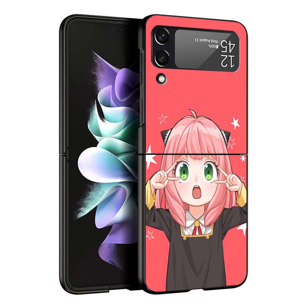 Spy Family Anya Cute Phone Case For Samsung Galaxy Z Flip7 Flip6 5G Flip5 Flip4 Flip3 ZFlip 7 6 3 4 5 Shockproof Back Cover Gala