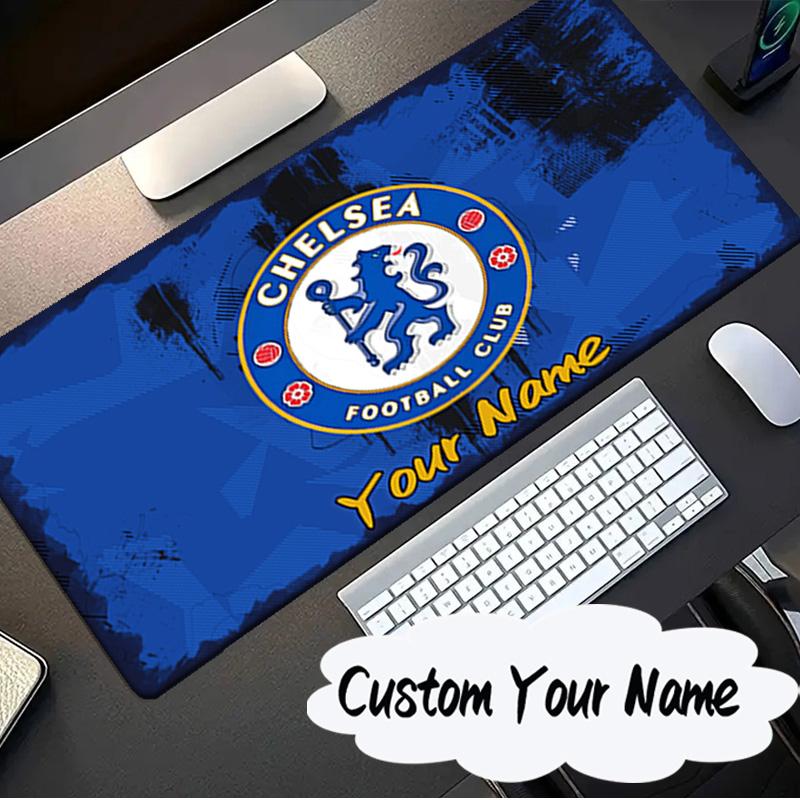 Custom Name Mouse Pad Chelsea Back-to-back Champions Mouse Pad, Gaming Mouse Pad, Keyboard Pad, Desk Decor for Computer Notebook Fan Birthday Gift