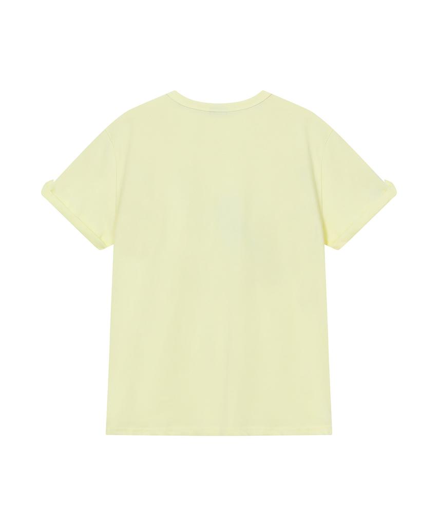 BAUF Roll-Up Melody Oversized T-Shirt [Lemon]