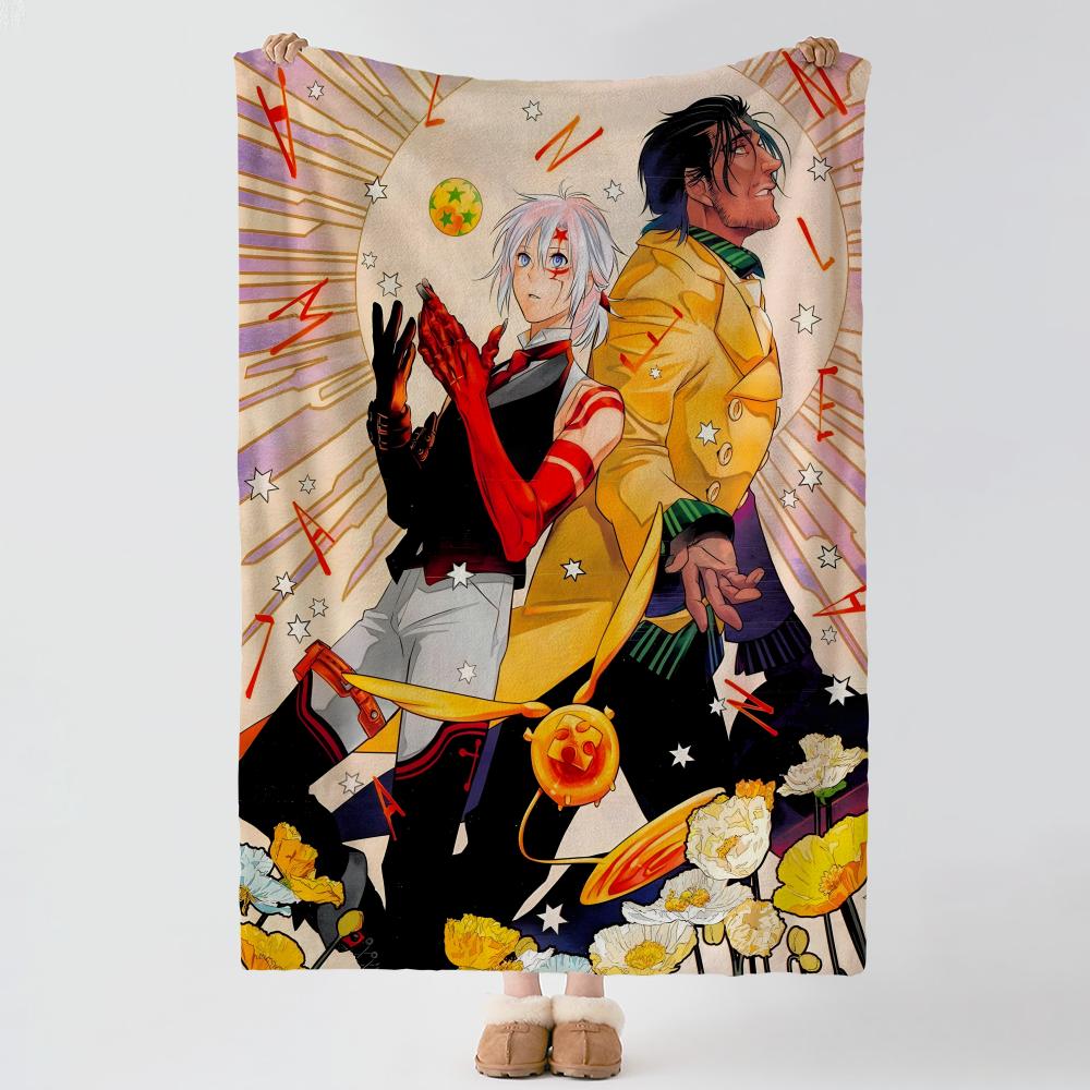 anime D-D Gray man-n Throw Thick Comfort Flannel Quilt, Multi-scene Use Indoor Outdoor Daily Nap