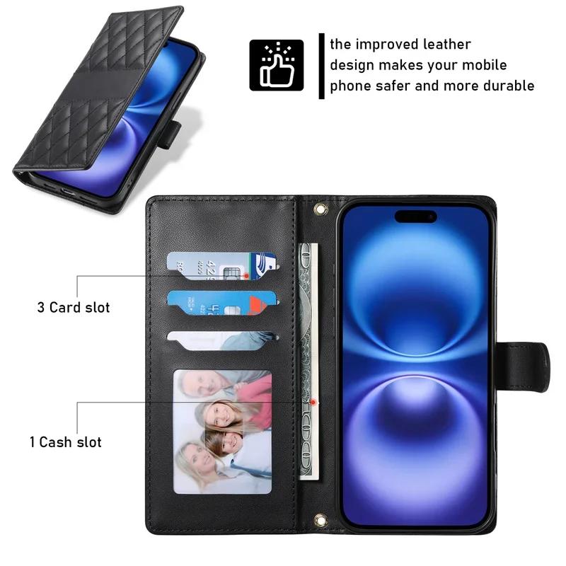 Long lanyard Flip Leather Case for Google Pixel 10 9 8 7 Pro XL 10A 9A 8A 7A Wallet Card Holder Pocket Phone Cover Coque Etui