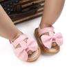Summer Infant Baby Girls Bow Sandals Casual Polka Dot Beach Shoes Anti-Slip PU Leather Newborn Toddler Prewalker First Walking Shoes 0-18M