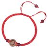 Peachwood Zodiac Red Rope Bracelet Men's Lucky Beads Woven Hand Strap Girls Kids Natural Cinnabar Bracelet Snake