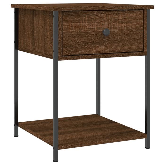 VidaXL Bedside Table Brown Oak 44x45x58 Cm Engineered Wood 825851