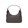 Michael Kors Mk Wilma Classic Monogram Print Zipper Closure Leather Shoulder Bag Women Shoulder Bag Black Brown 32R3G3WN6B-BROWN-BLK