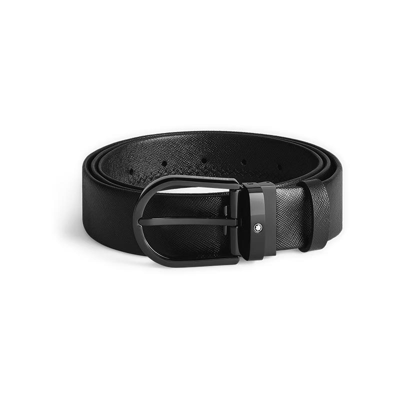 

MONTBLANC 35mm Horseshoe Buckle Woven Leather Belt