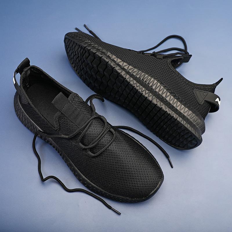 Large size men's shoes light and breathable running shoes outdoor sports coconut shoes flying woven mesh casual walking shoes men