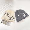 Streetwear Star Strickmütze Elastische Y2K Pullovermütze Vielseitige Randlose Beanie Damen