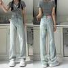 Black narrow straight jeans women's autumn and winter new velvet and thin loose pear-shaped body wide-leg trousers