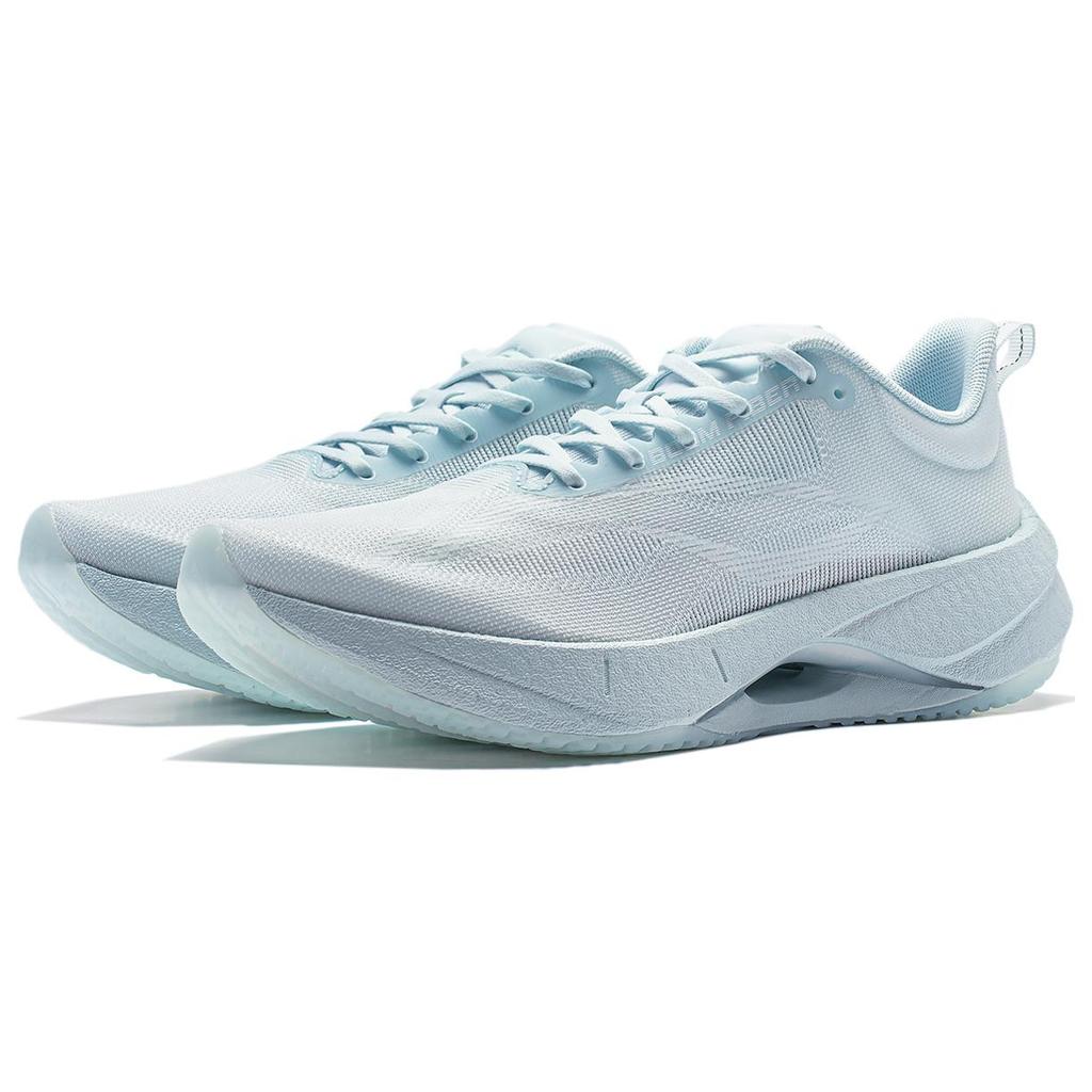 New LiNing Super Light 21 Cushioned Slip Resistant Abrasion Resistant Breathable Low Top Casual Running Shoes Women's Blue ARBU002-3