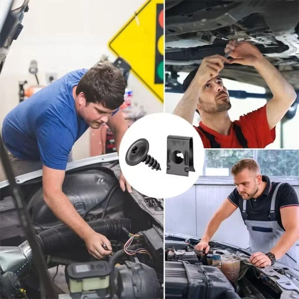 Metal Auto Self-tapping Screw U-shaped Spacers Car Fasteners New Screw Buckle