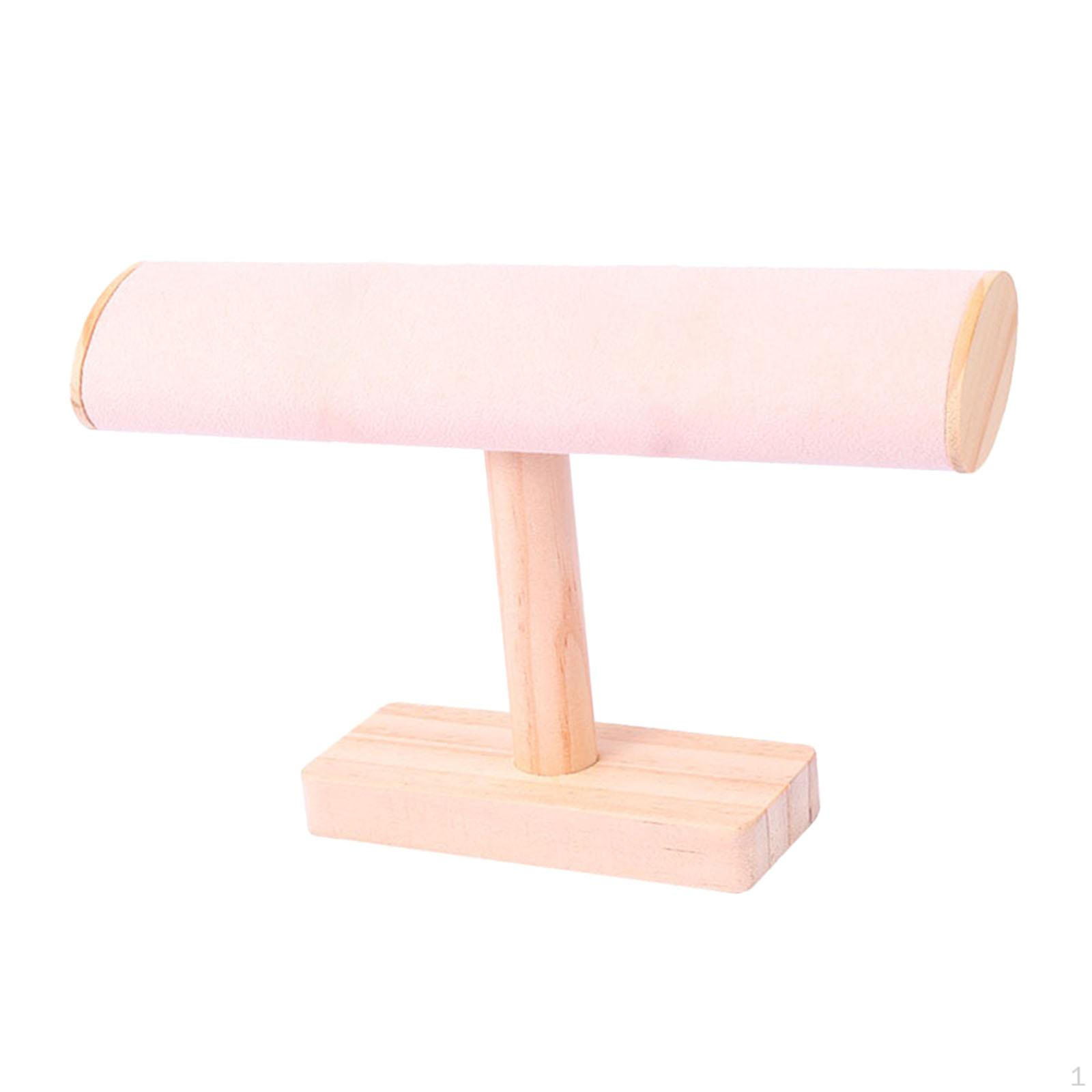 

Wooden Bracelet Bangle Holder for Necklace Store Showcase Beige