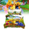 Winnie The Pooh Pattern Threepiece Bedding Set With Active Dyeing Technology For Bedroom Use