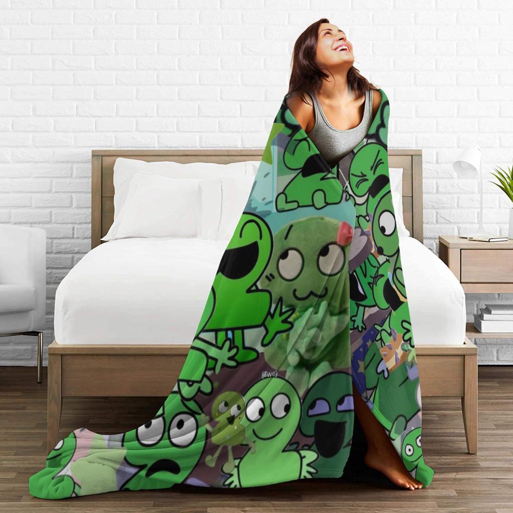 BFDI Battle for Dream Island Druckdecke für Männer Frauen Warm Gemütlich Flauschig Überwurfdecken für Sofa 50x60 Zoll Mehrere Größen
