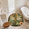Vintage Dragonfly,Round Area Rug,Carpet Rug for Living Room Bedroom Sofa Playroom Decor,Non-slip Floor Mat
