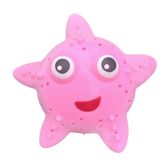 

Starfish Water Squirter for Kids Soft TPR Bath Pool Toy Cute Marine Animal Shape Squeeze to Spray Fun Summer Beach Shower Play for Toddlers Children розовый
