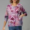 Women's Casual Long-Sleeved Single-Breasted Christmas-Themed Print  Cardigan