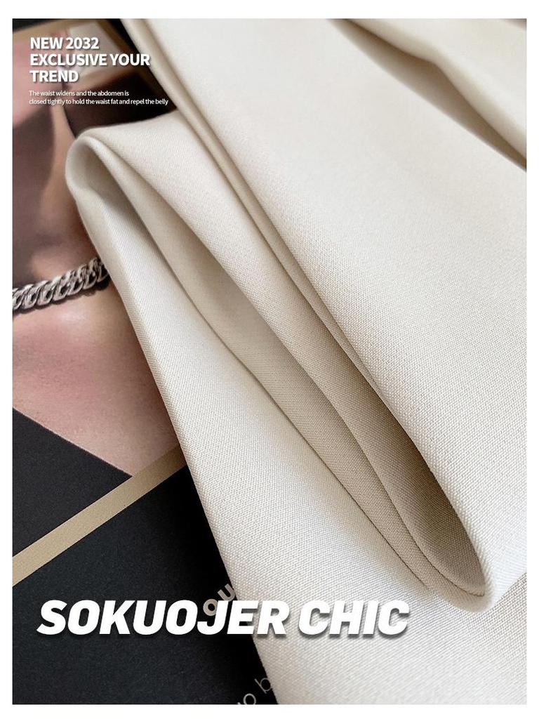 Högkvalitativ medellång plisserad A-linjeformad kjol med resår i midjan för kvinnor - Mångsidig höst/vinterstil