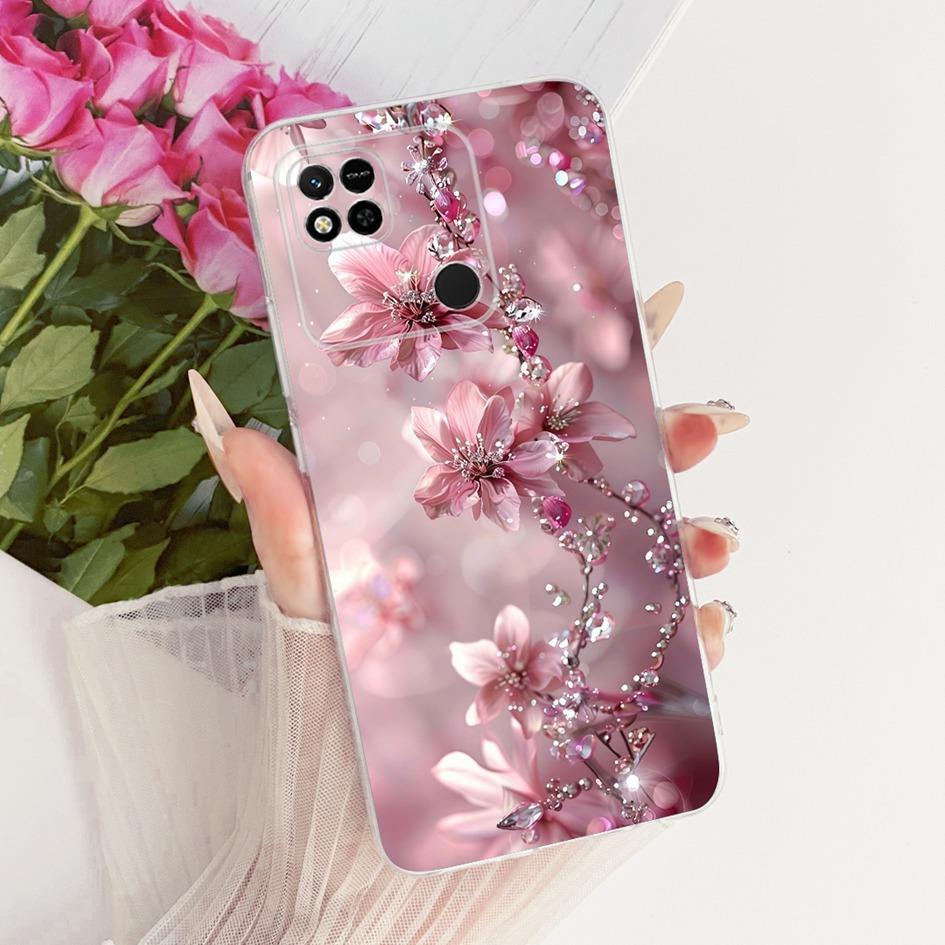 For Xiaomi Redmi 10A Case Popular Flower Bowknot Soft Clear Silicone Phone Cover For Xiaomi Redmi 10A Sport Funda Redmi10a Shell