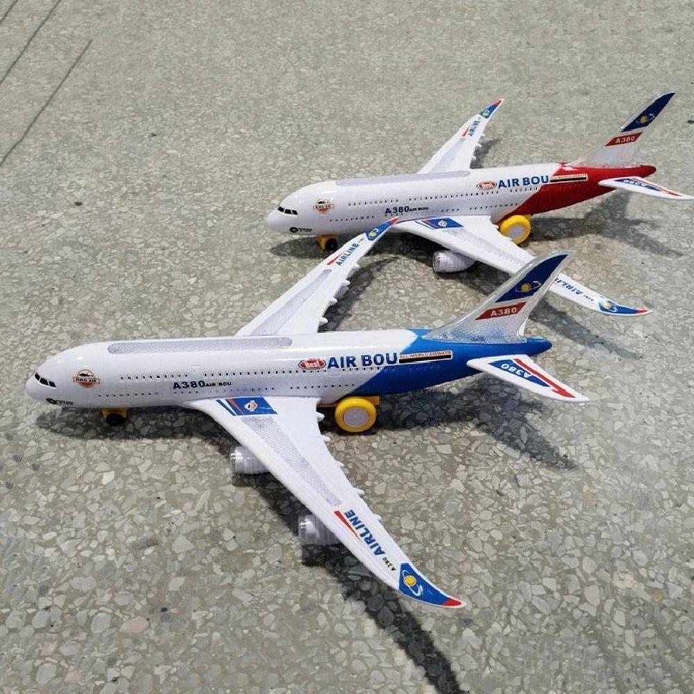 Sound and Light Electronic Aeroplane Toy Automatic Rotation LED Airbus Toys  Children's Toys