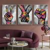 Graffiti Wall Art Finger Fist Canvas Painting Abstract Poster Street Pop Art Canvas Print Wall Pictures for Living Room Decor NO Frame