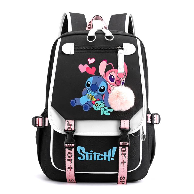 Cute Cartoon Printed Schoolbag Junior High School Student High School Student With Usb Multi-Function Student Schoolbag