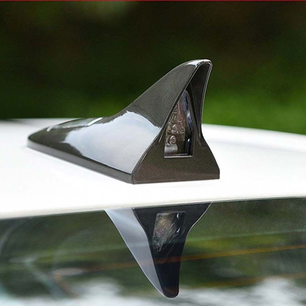 Car Roof Solar Shark Fin Antenna Car Decorative Light Rear-end LED flash lights Warning Flash Lamp