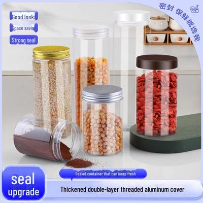 Großes transparentes Getreidevorratsglas – 65 mm Durchmesser, feuchtigkeitsbeständiger, versiegelter Kunststoffbehälter