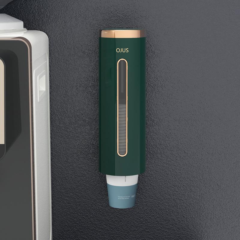 

Automatic Cup Dispenser, Water Dispenser, Paper Cup Holder, Disposable Paper Cup Holder, Storage Rack зелений