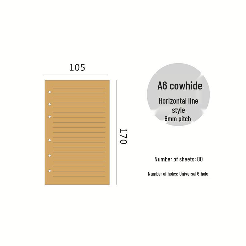 7-inch A6 B5 Loose-leaf Notebook A5 Notepad Replacement Pages