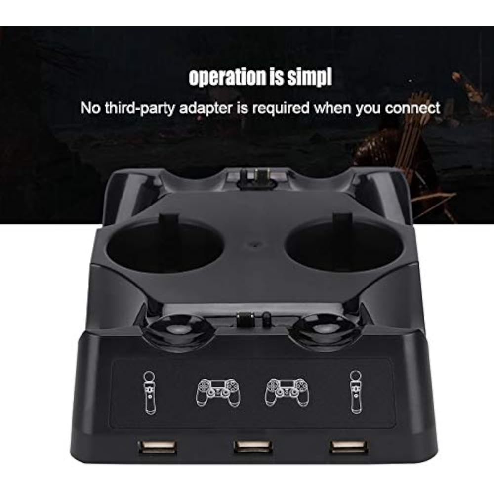 Charging Dock, Multi-function charger,/MOVE/ VR Controller 4 Charging Dock, USB Cable DC 5V/1000mA