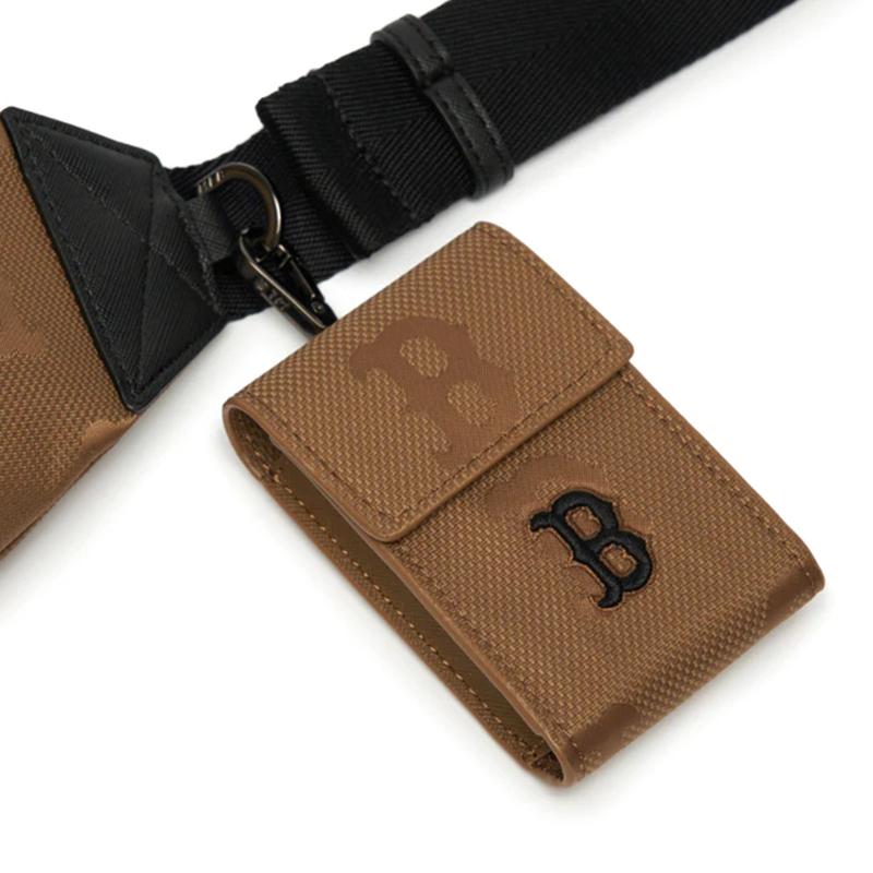 MLB Artificial Leather Sling Bag, Shoulder Bag, Crossbody Bag Regular Unisex Coffee Casual