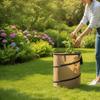 Foldable Trash Bin Portable Can with Handles Convenient for Picnics